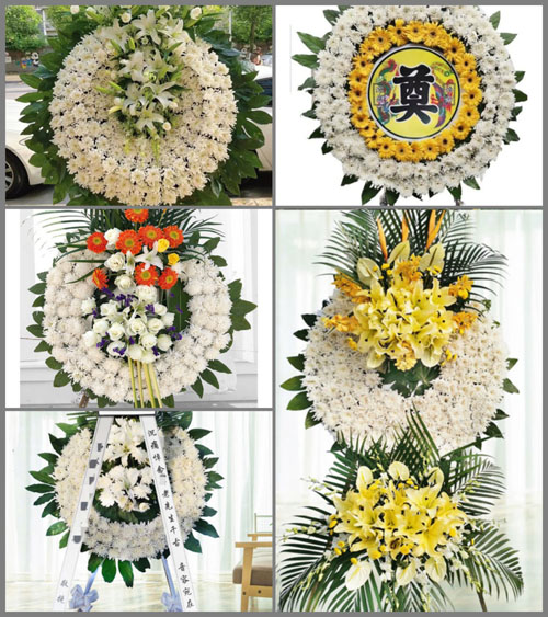 山东青岛莱西市院上镇西崔家庄村花圈速递